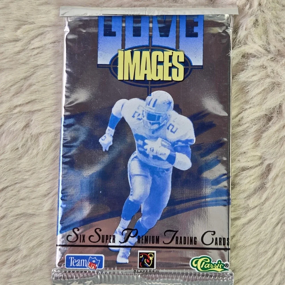 4 Pack Lot Classic NFL Images Football Trading Cards Sealed Vintage 6 Cards Each